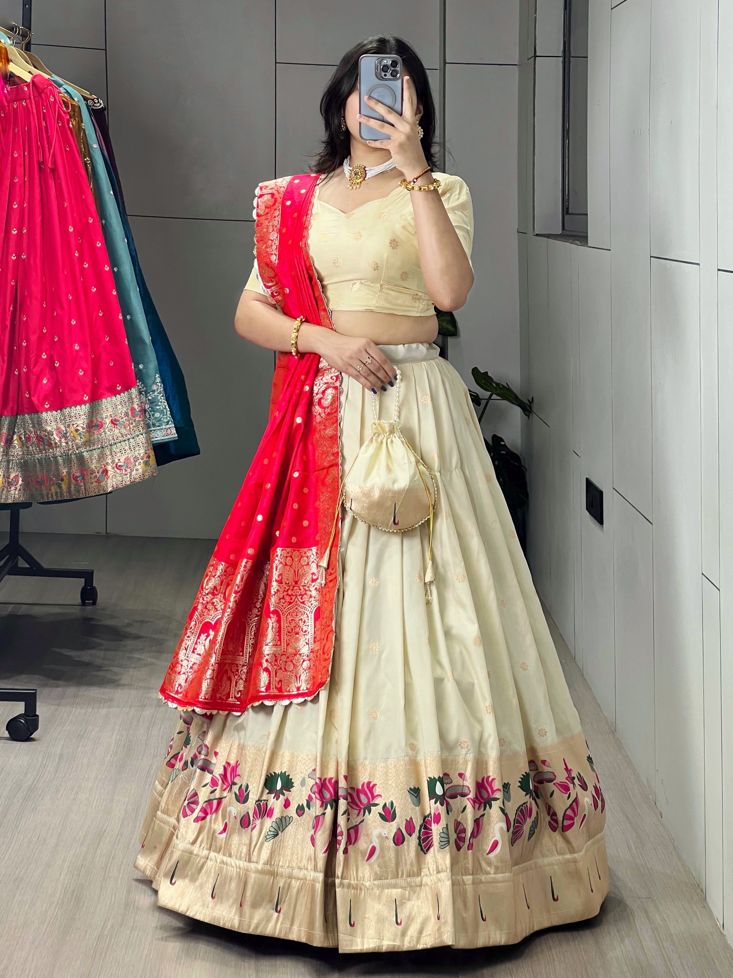 Presenting Letest Paithani Silk Lehenga Choli Sets