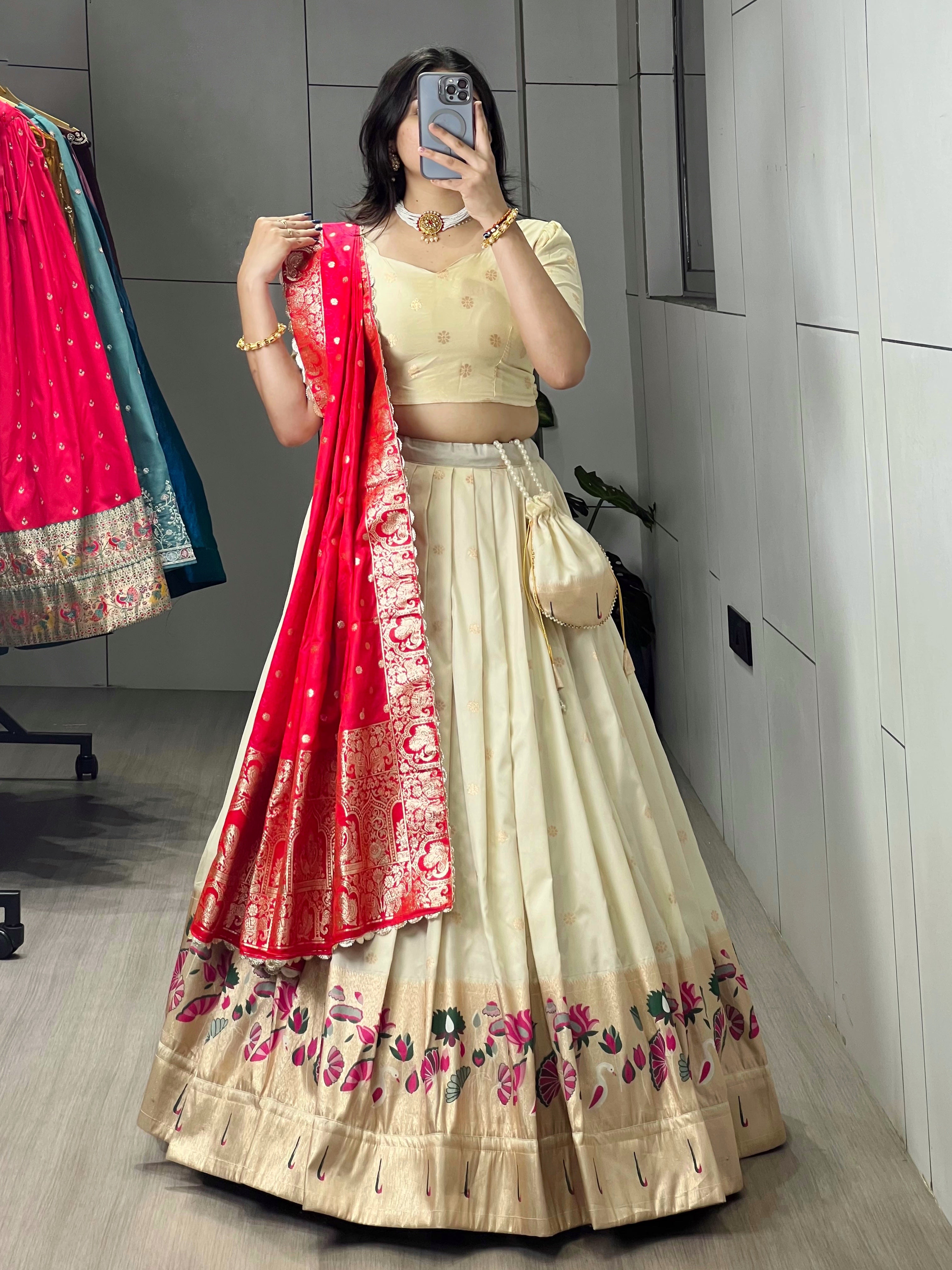 Presenting Letest Paithani Silk Lehenga Choli Sets