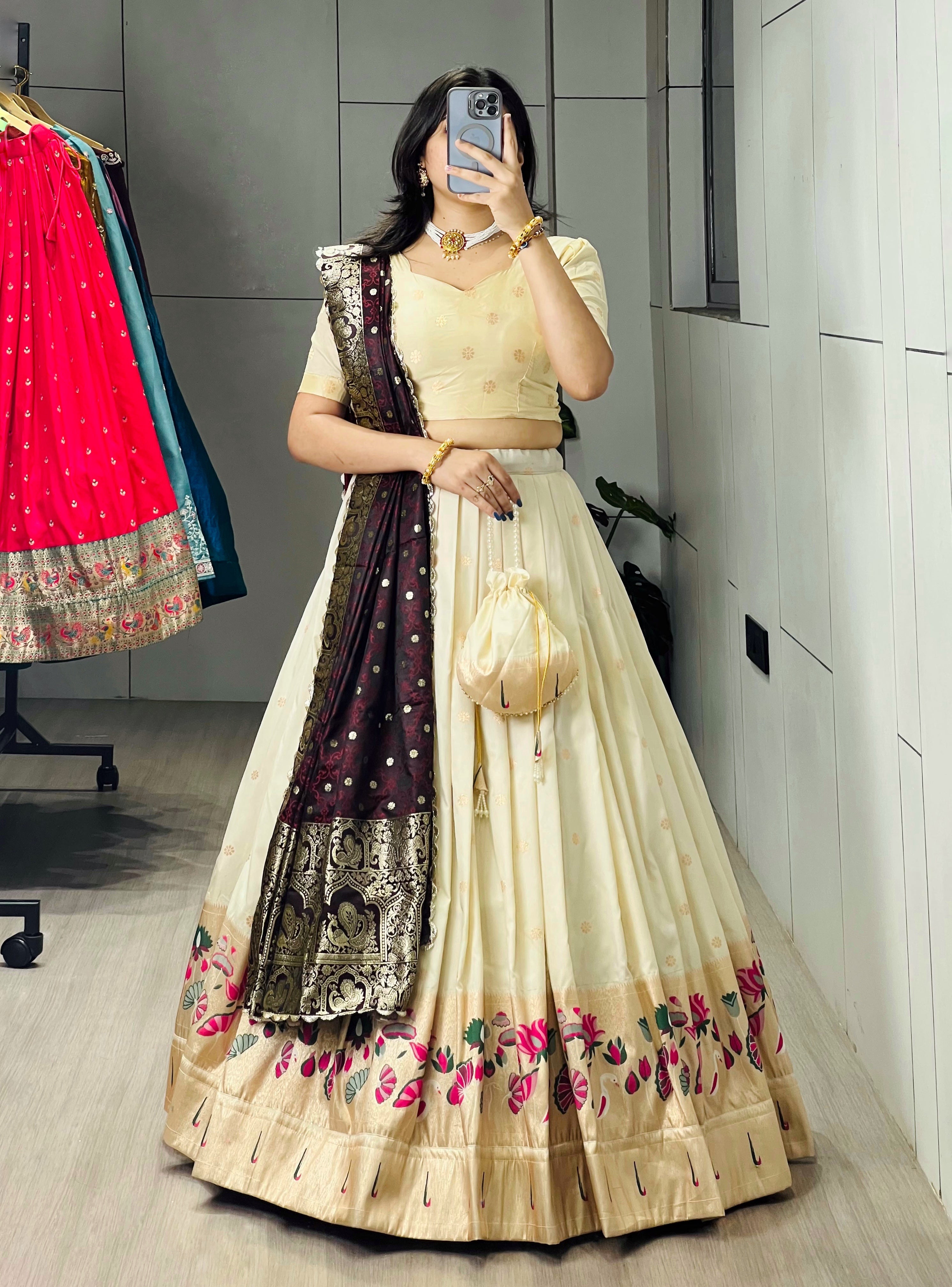 Presenting Letest Paithani Silk Lehenga Choli Sets
