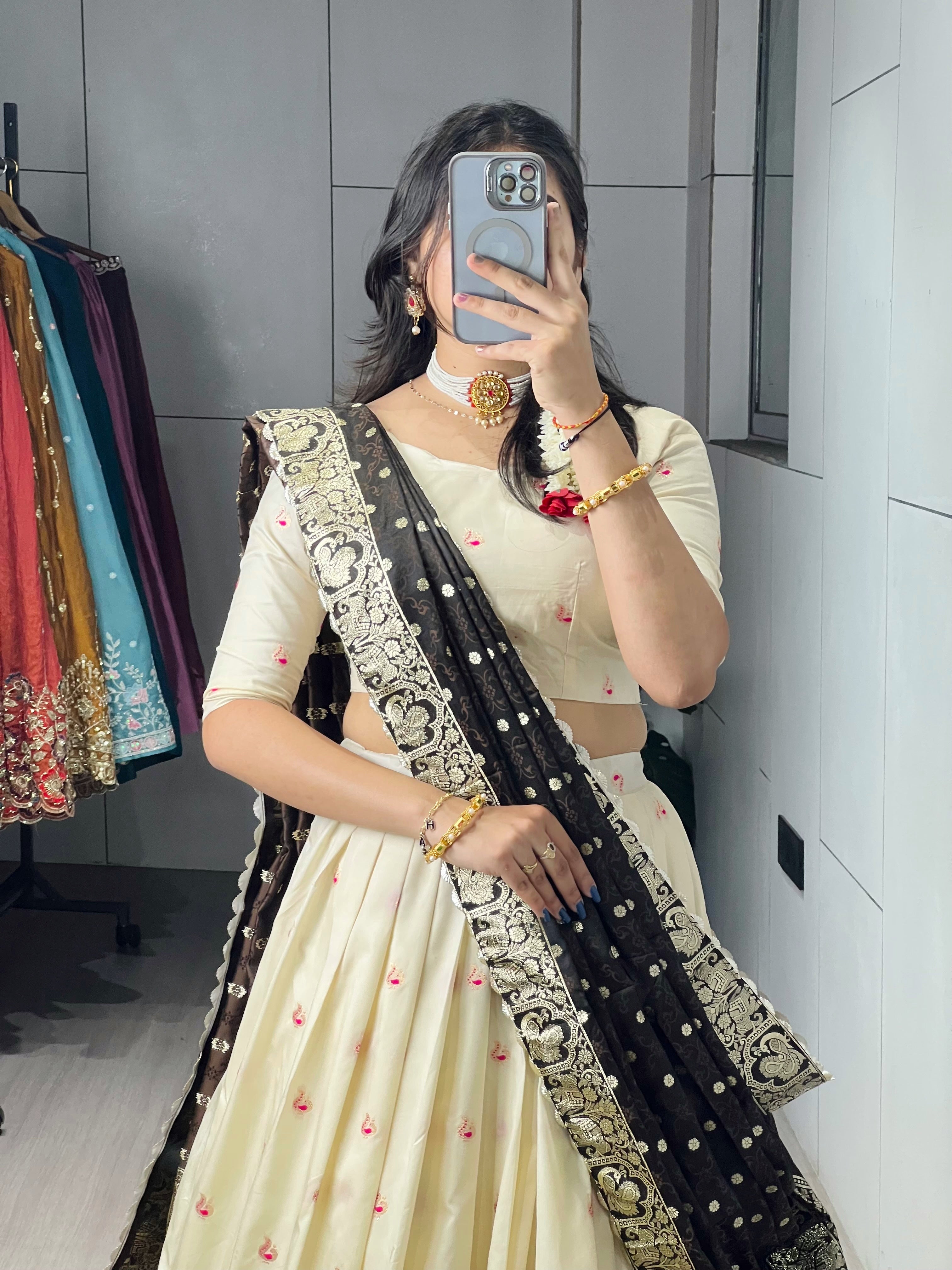 Paithani Silk Lehenga Choli With Satin Silk Dupatta