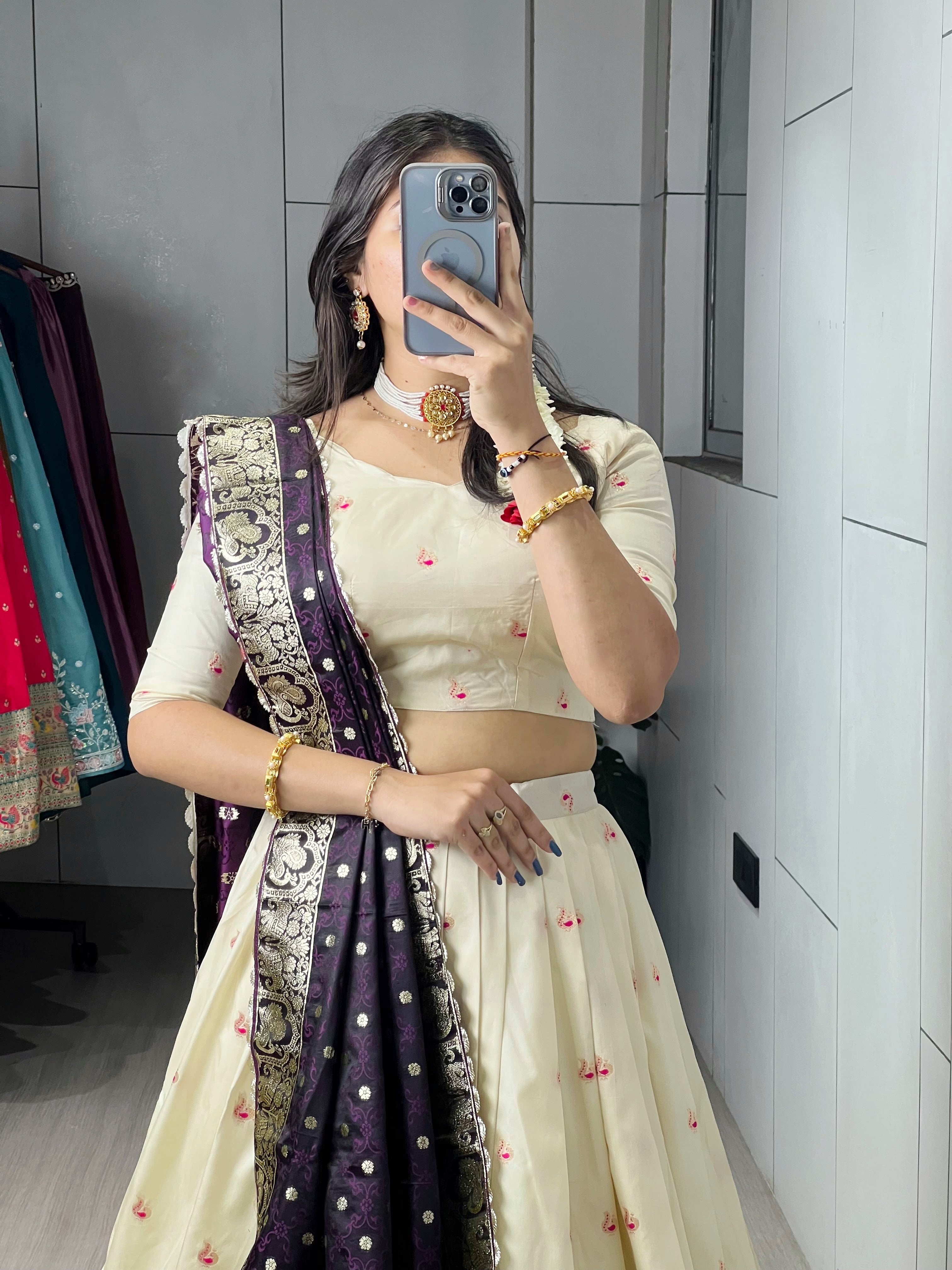 Paithani Silk Lehenga Choli With Satin Silk Dupatta