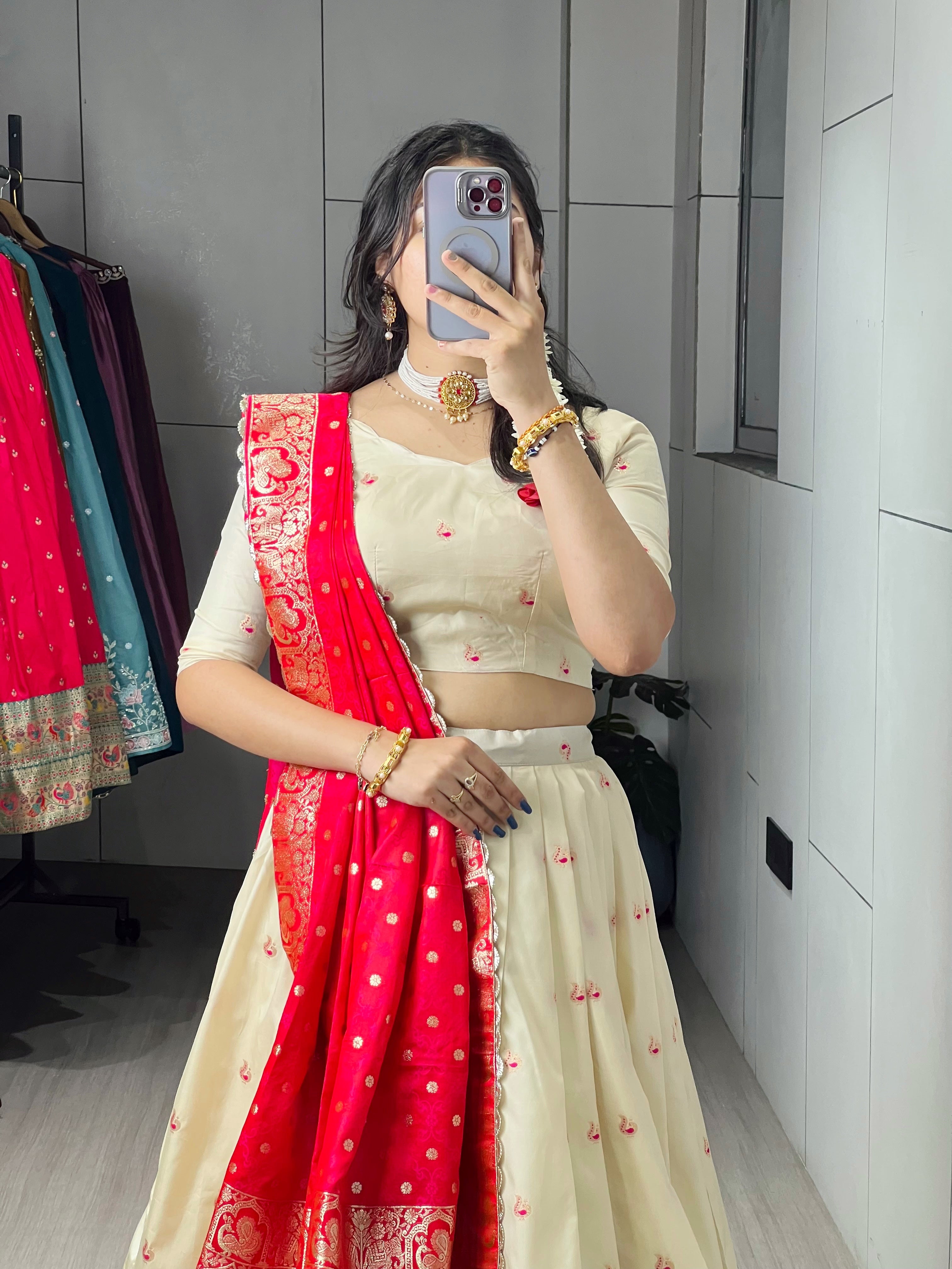 Paithani Silk Lehenga Choli With Satin Silk Dupatta