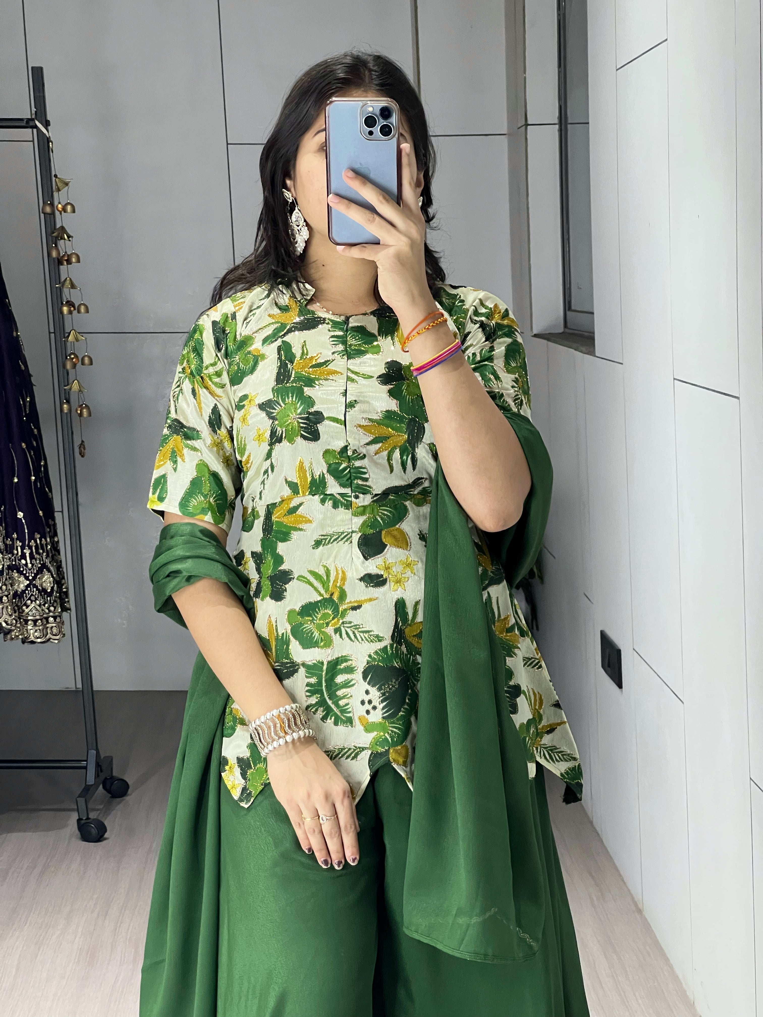 Letest Fancy Top-Plazo With Dupatta Sets