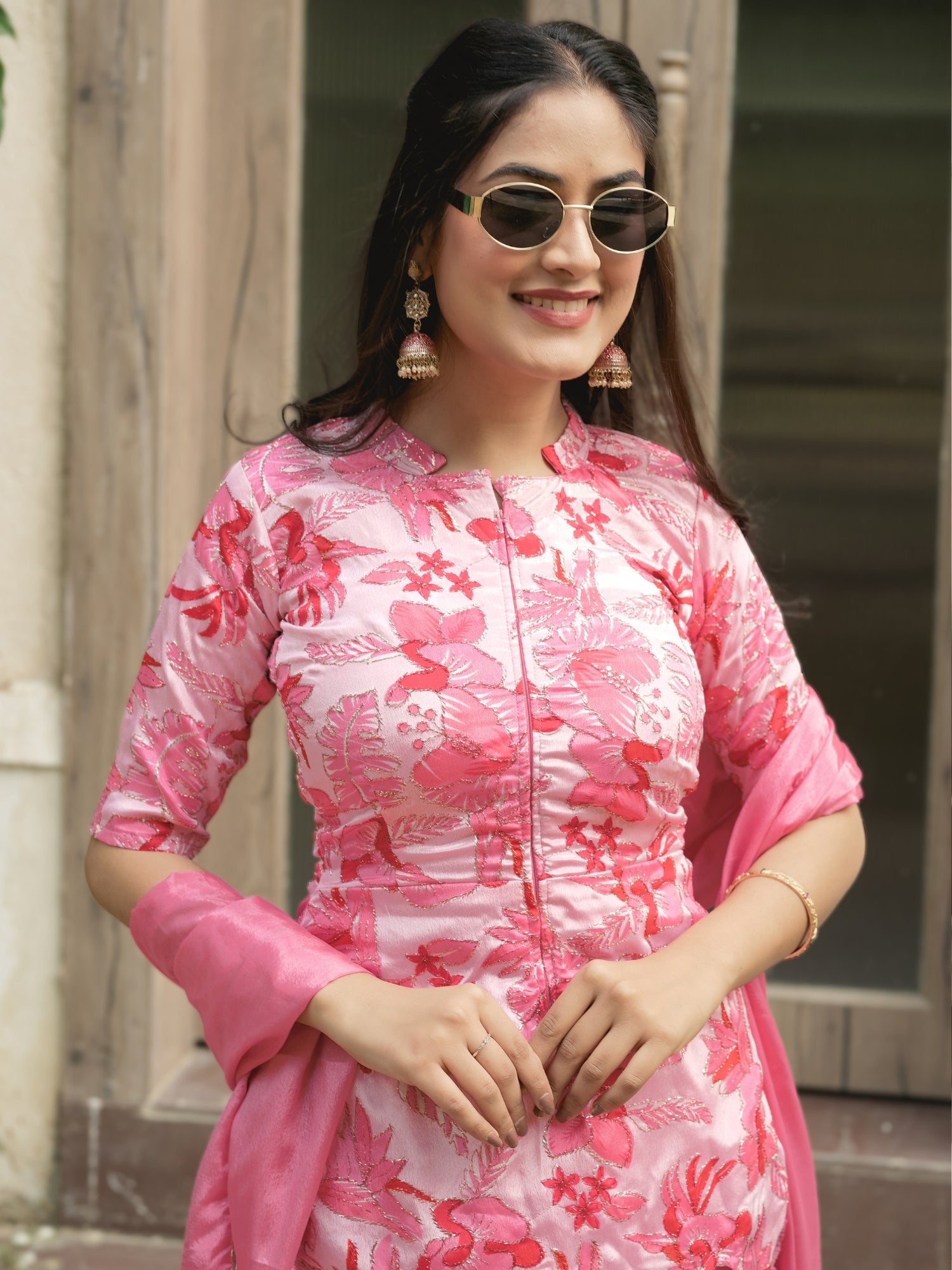 Letest Fancy Top-Plazo With Dupatta Sets