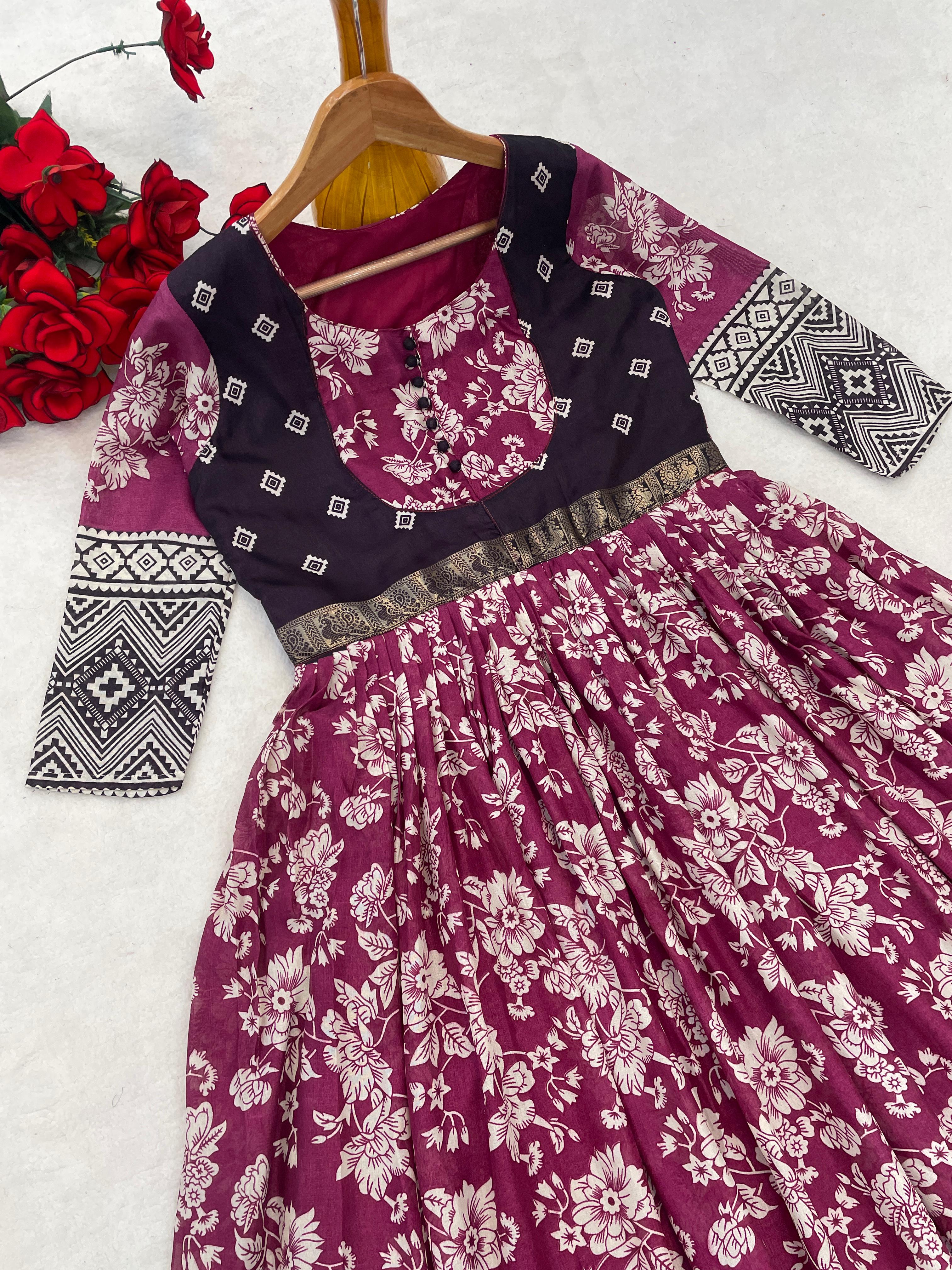 Latest Trendy Floral Printed Gowns