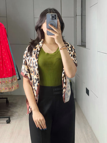 Satin Printed Geometric Scarves