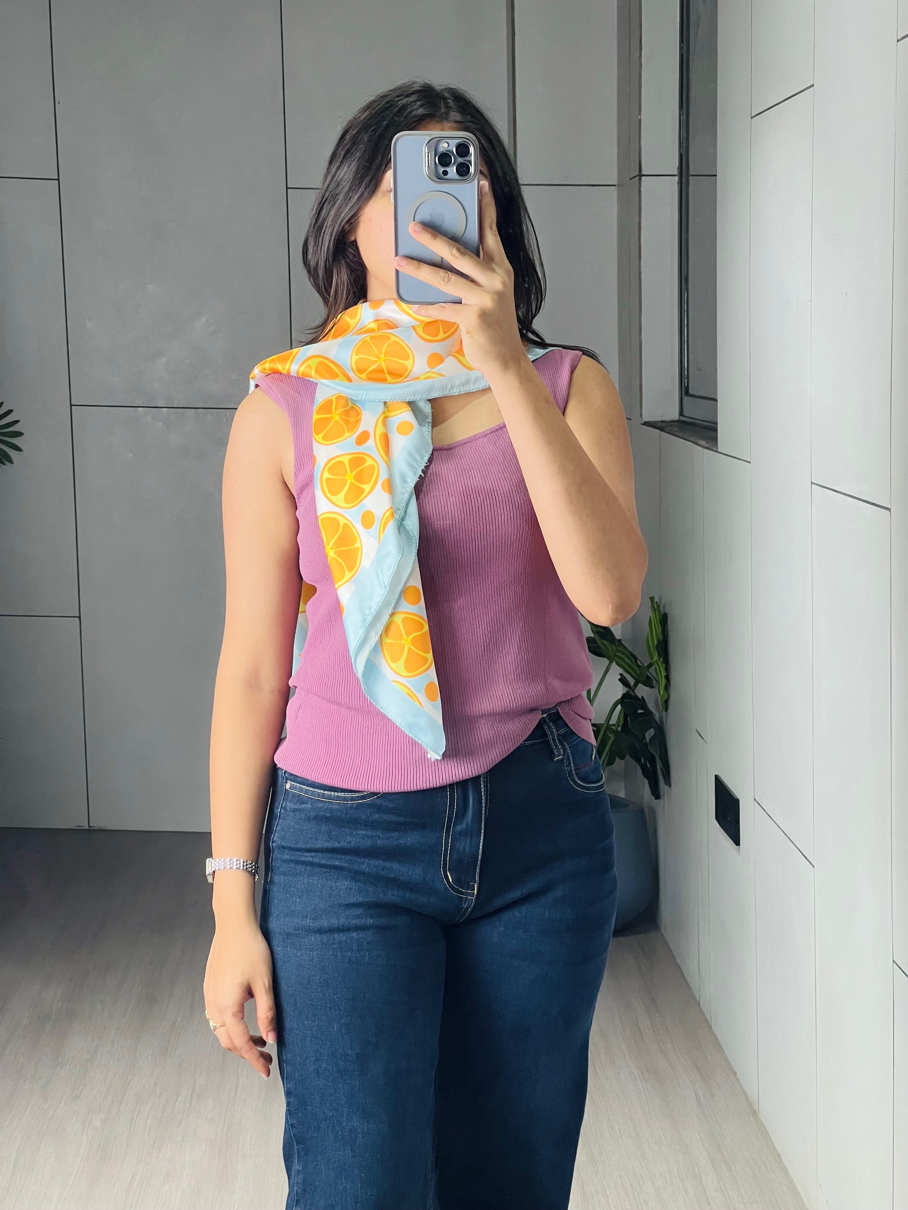 Fancy Scarves Allover Fruit Printed