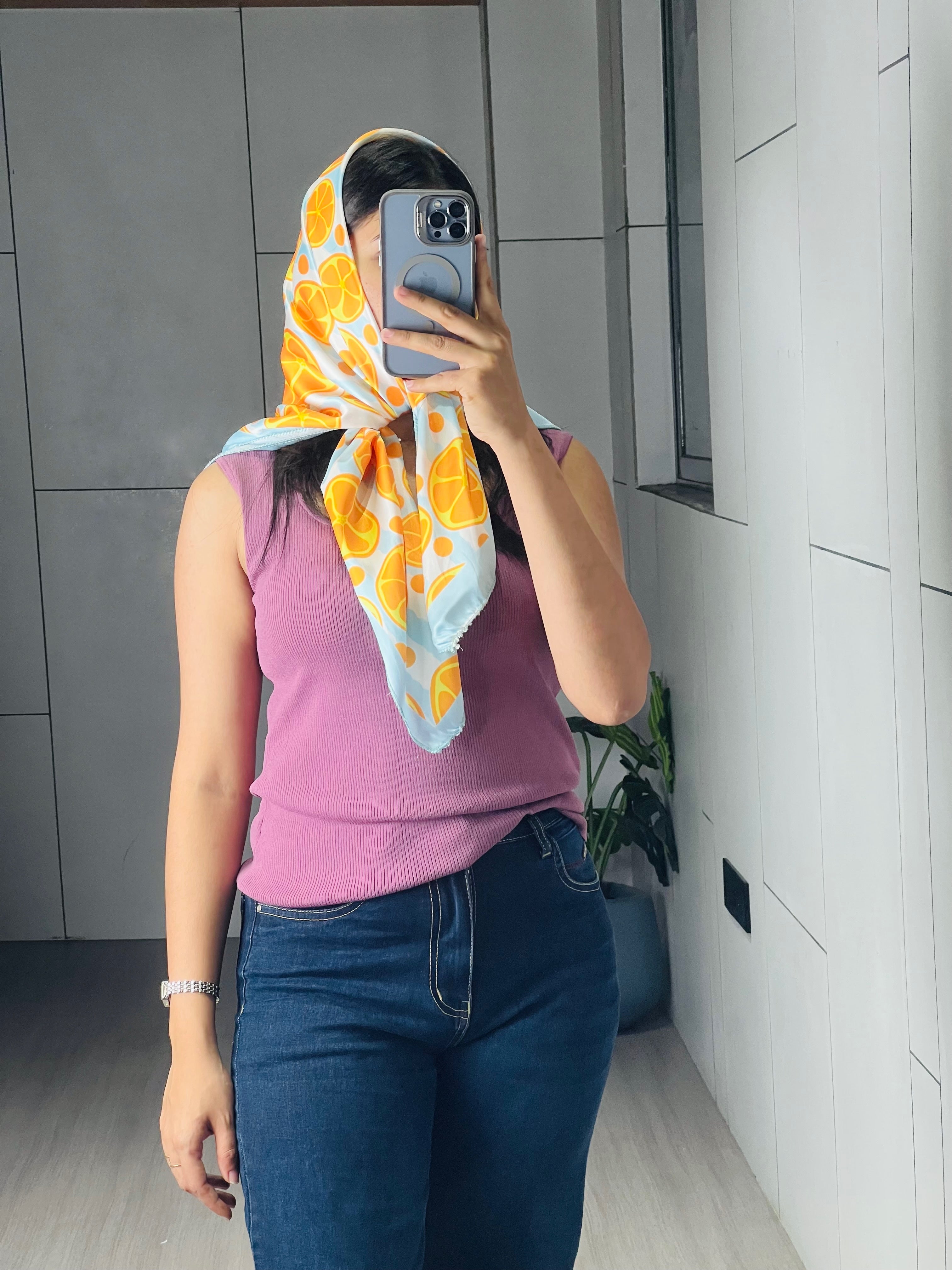 Fancy Scarves Allover Fruit Printed