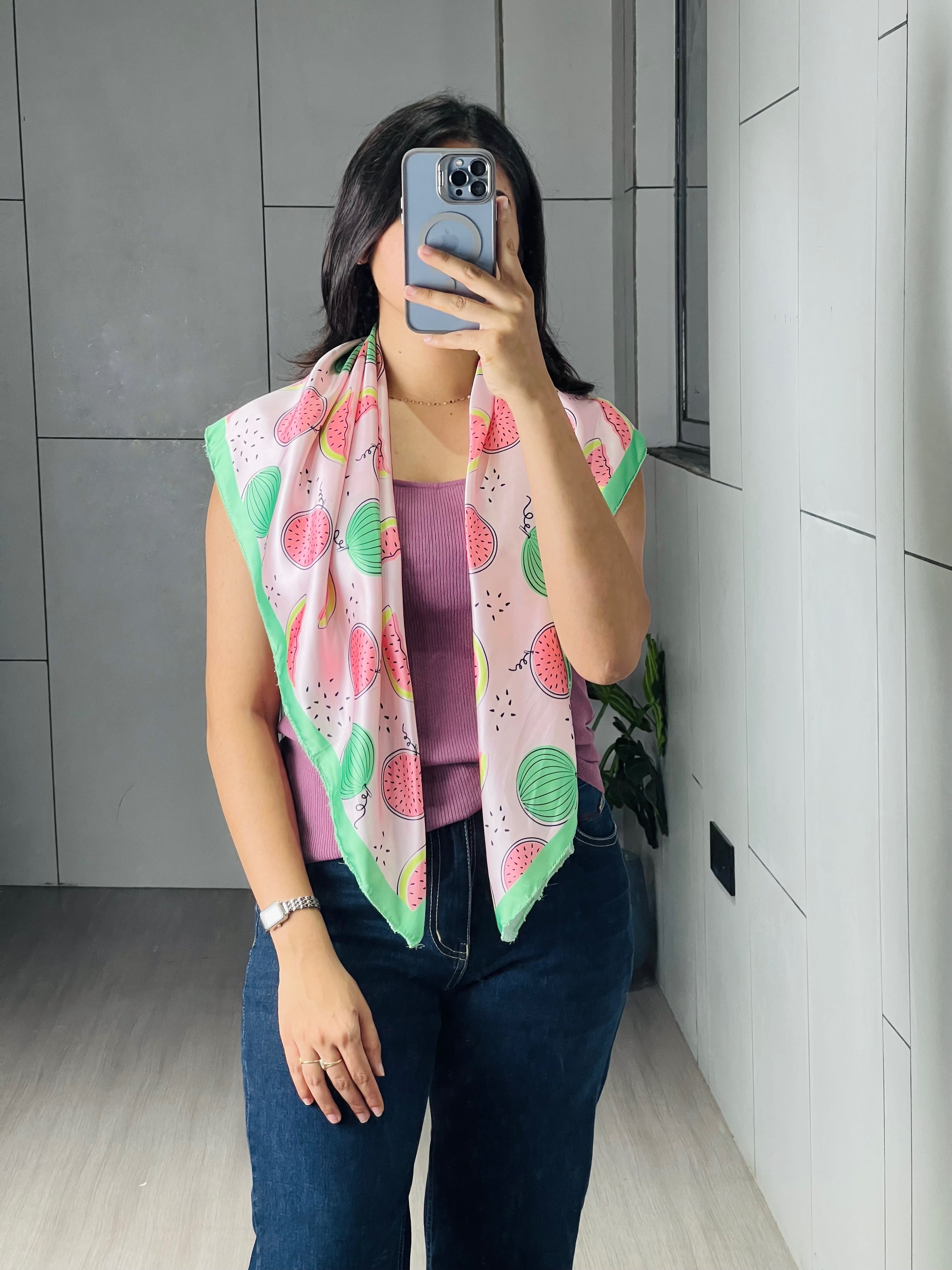 Fancy Scarves Allover Fruit Printed