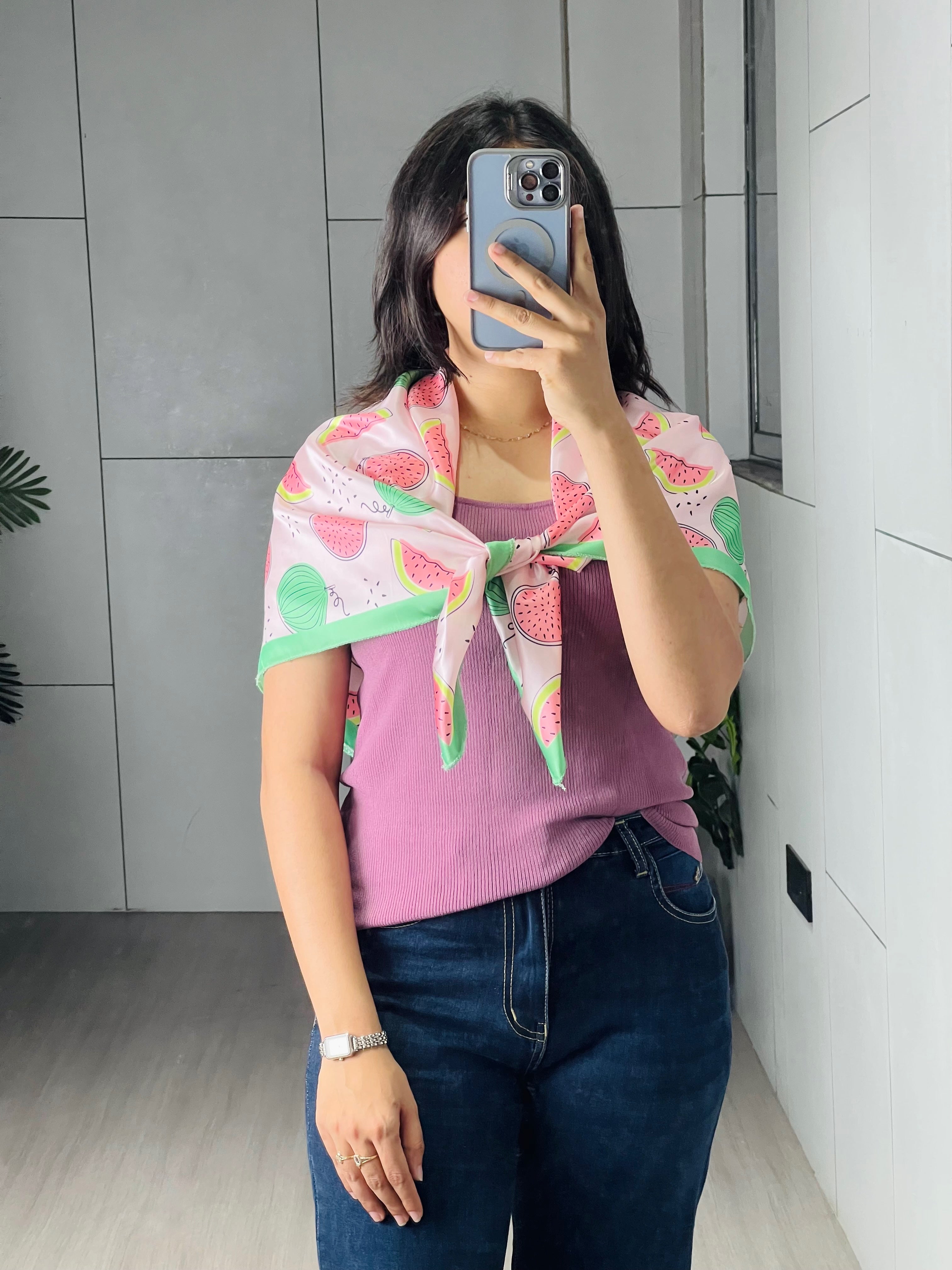 Fancy Scarves Allover Fruit Printed
