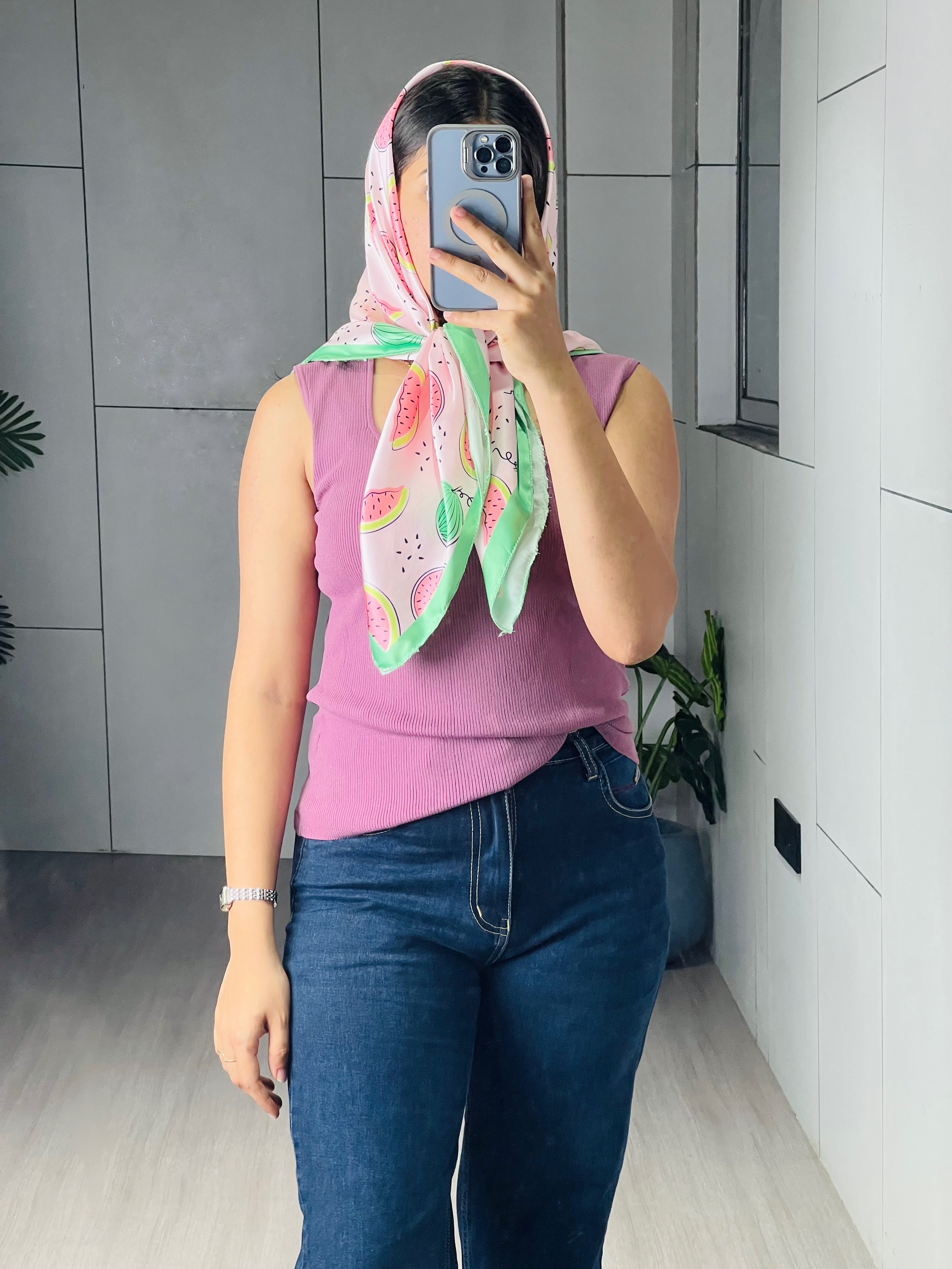 Fancy Scarves Allover Fruit Printed