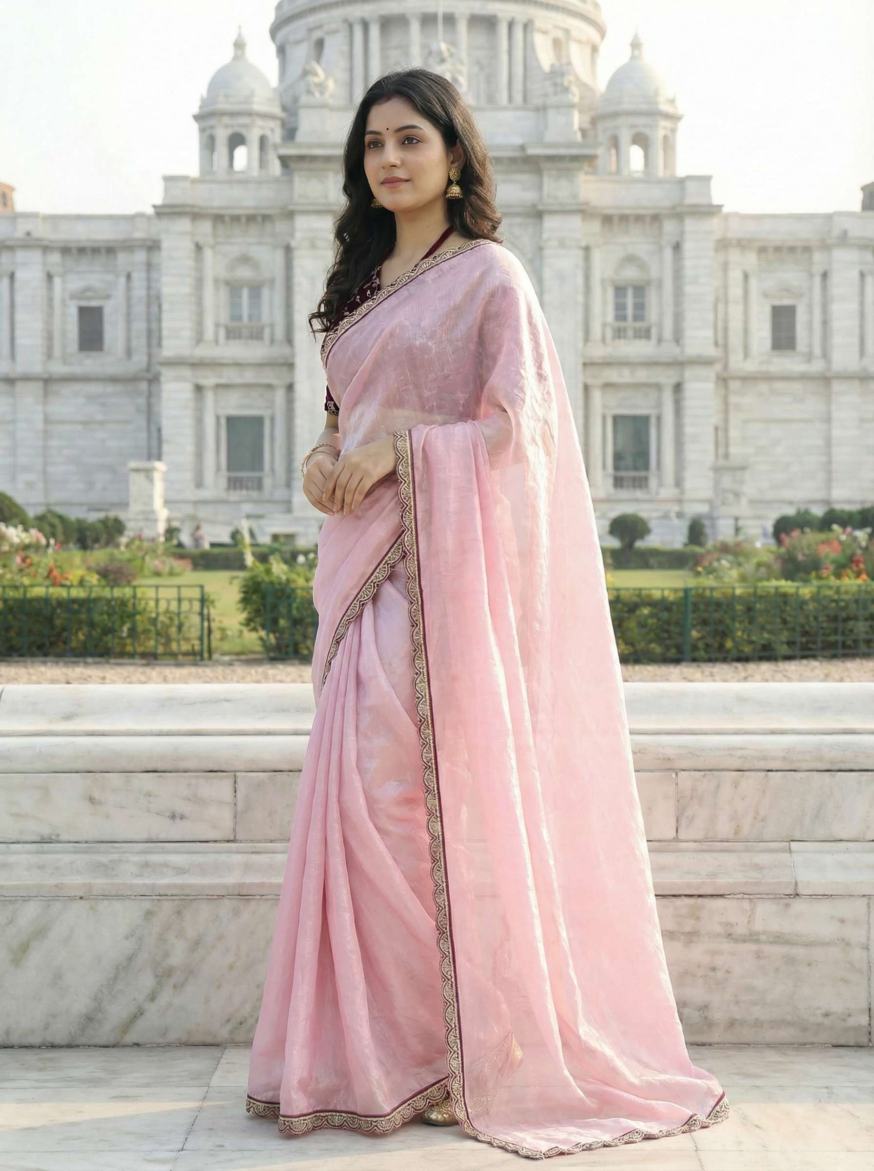 Premium Fendy Silk Saree With Unstitch Velvet Blouse