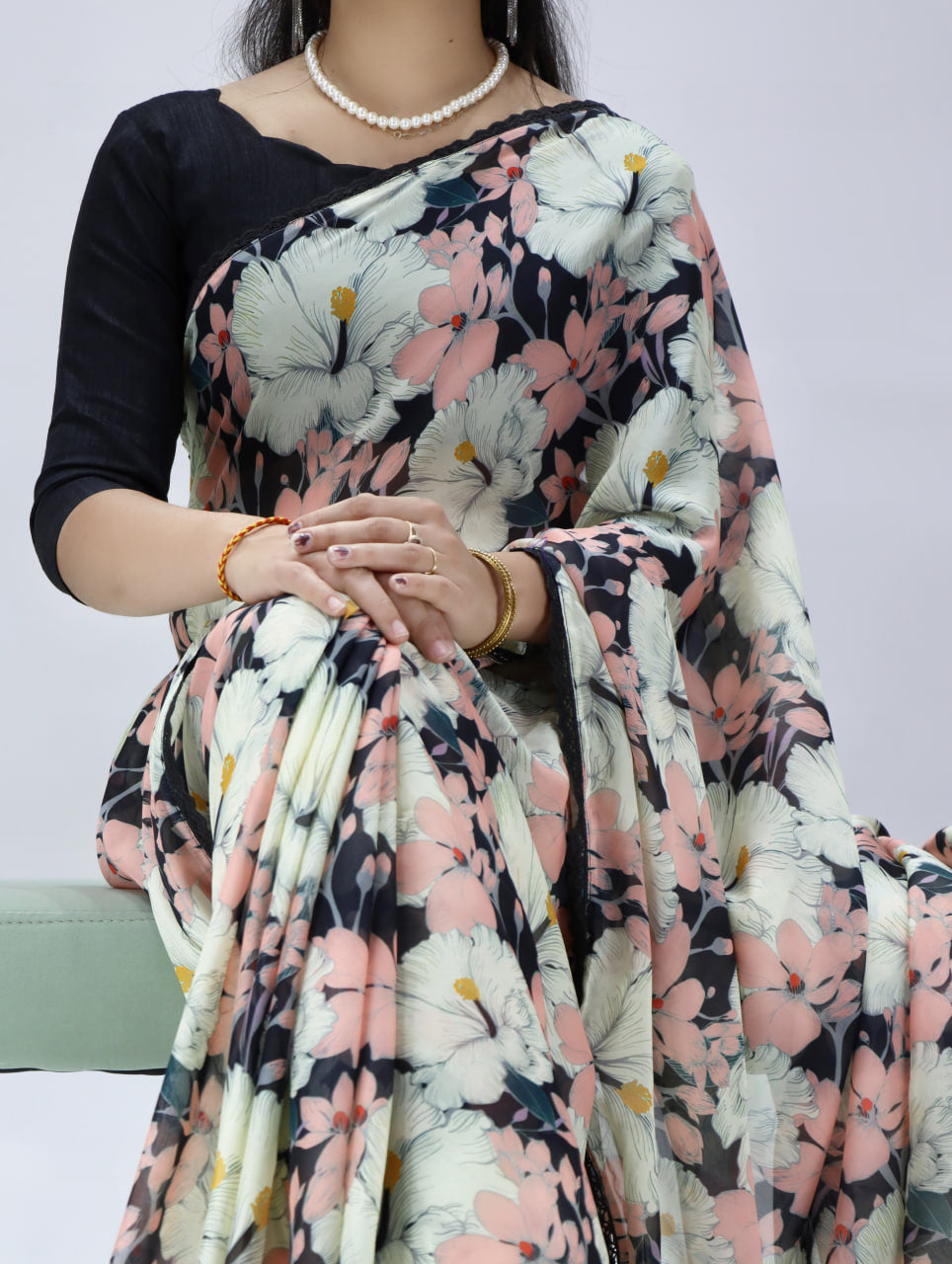 New Arrivals- Weightless Floral Sarees