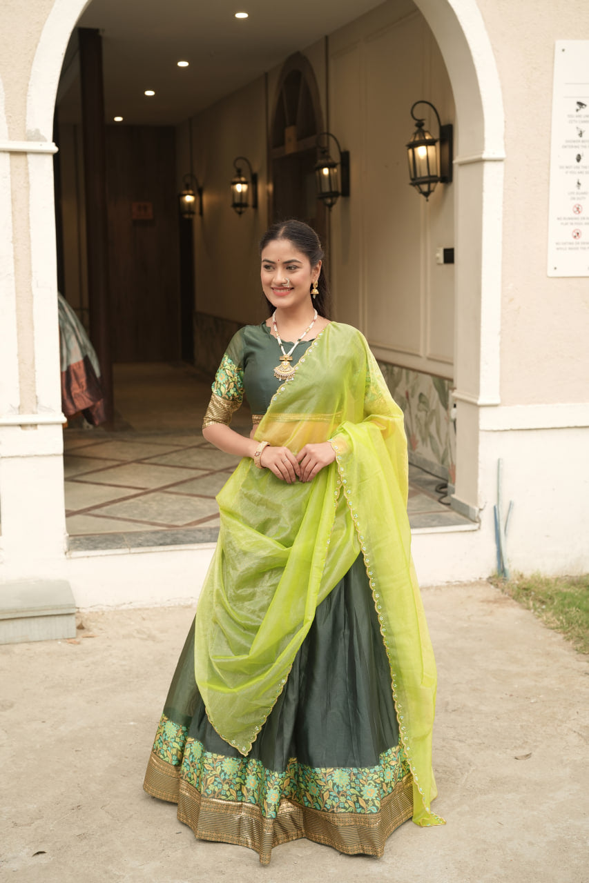 Silk Woven Lehenga Choli With Dupatta Sets