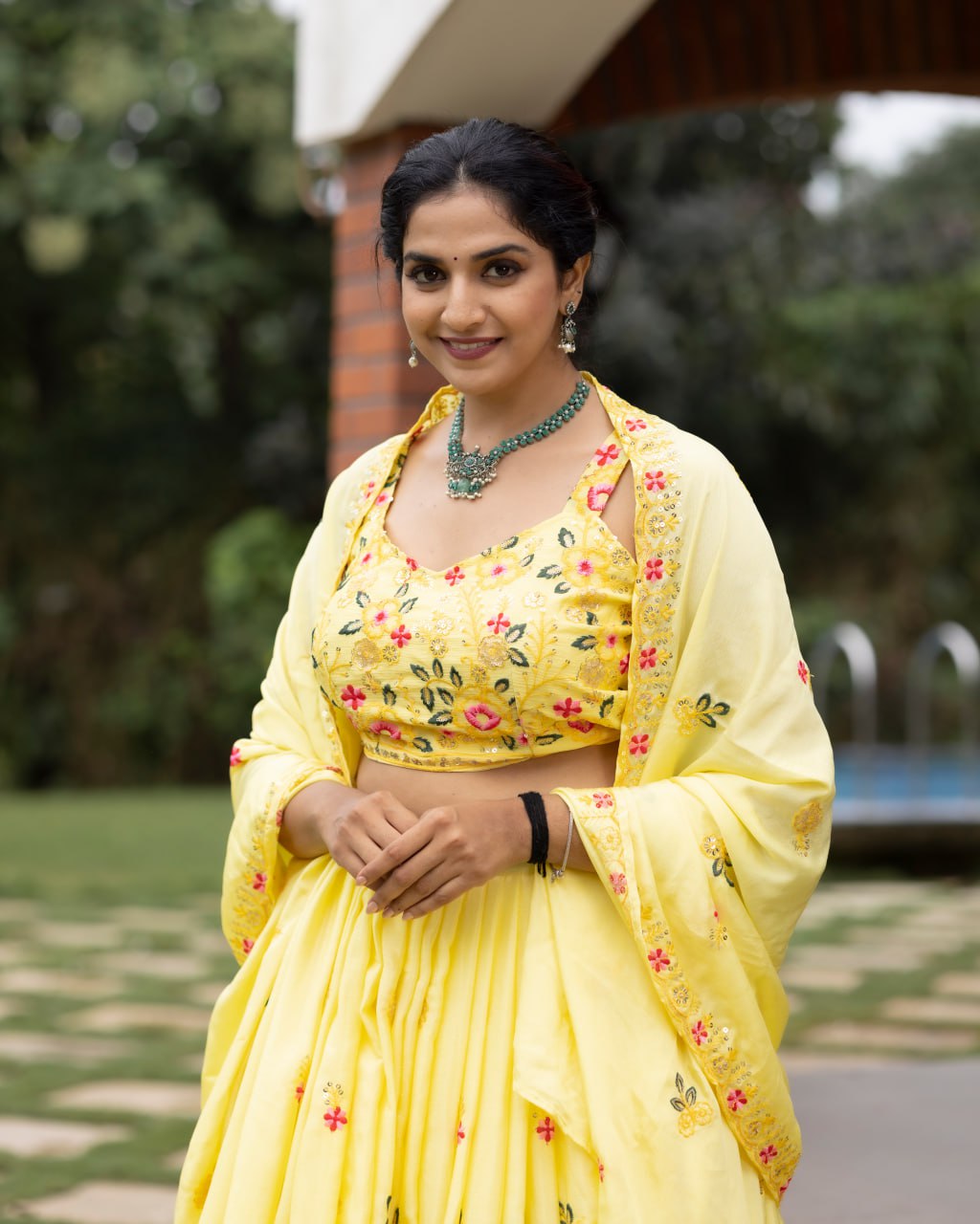 Wedding Collection Yellow Embroidery Lehenga Choli