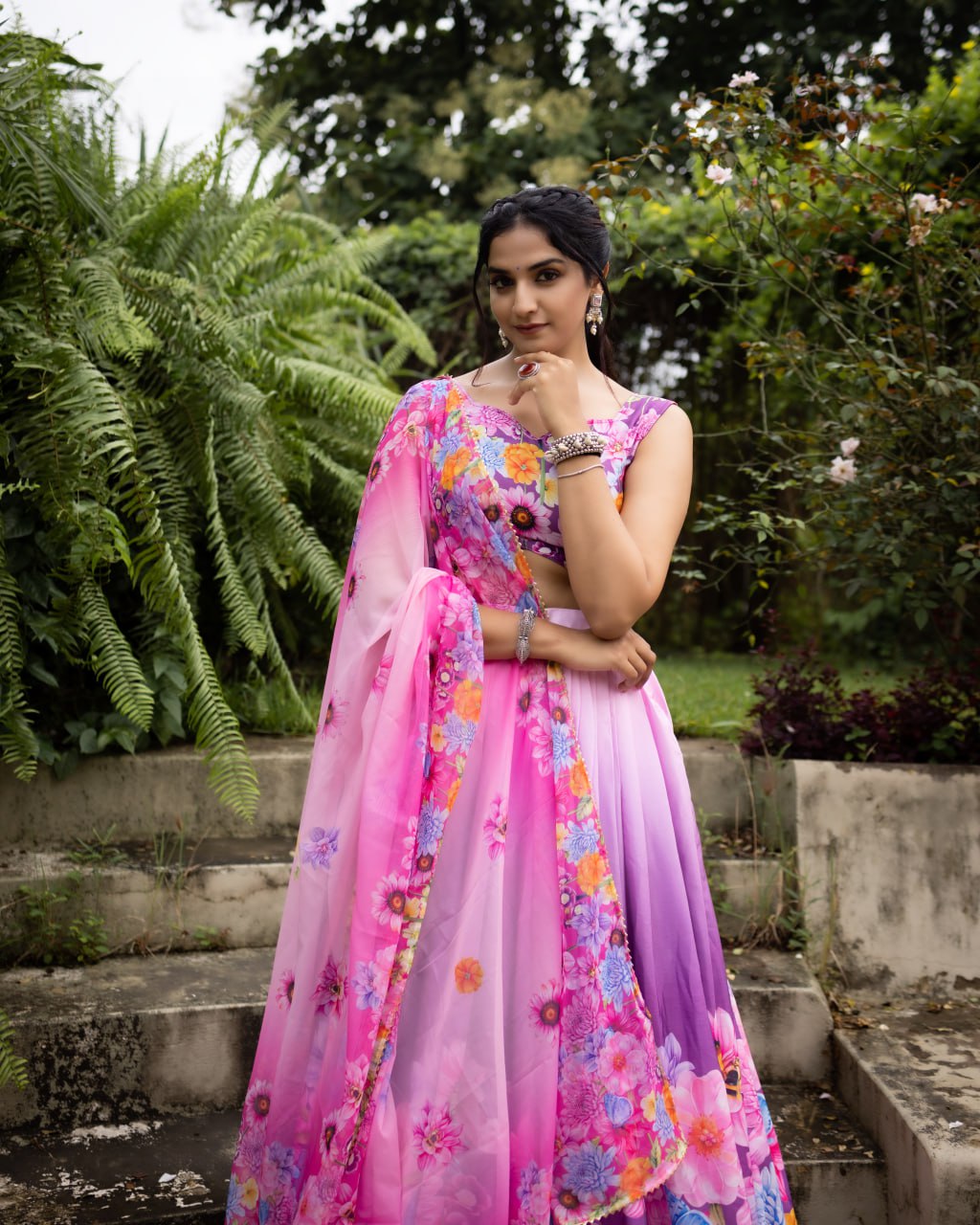 Floral Printed Lehenga Choli