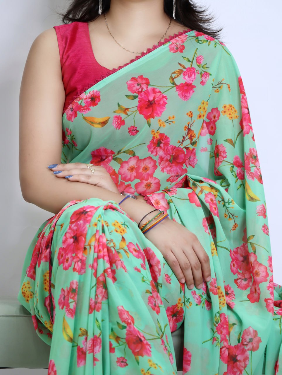 Weightless Floral Sarees