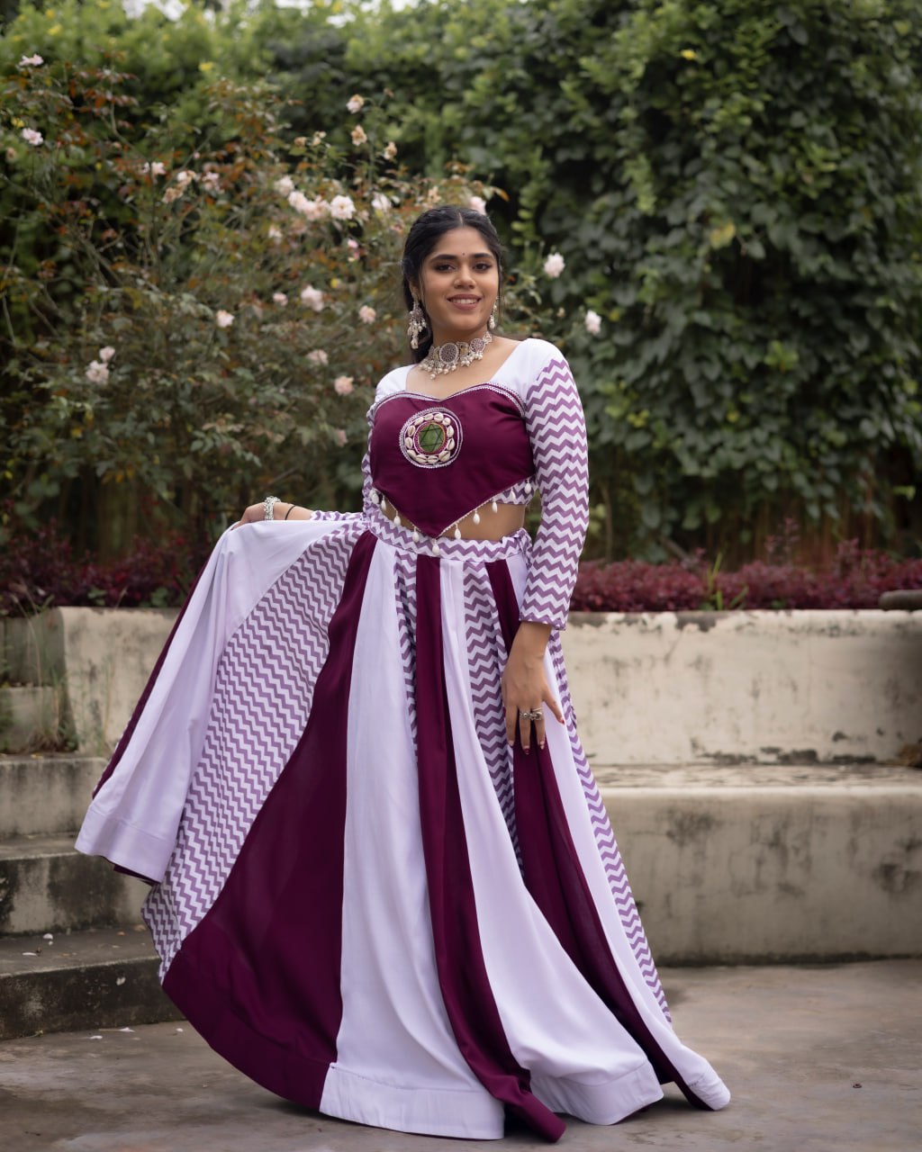 Women Pure Rayon Cotton Lehenga Cord-Set