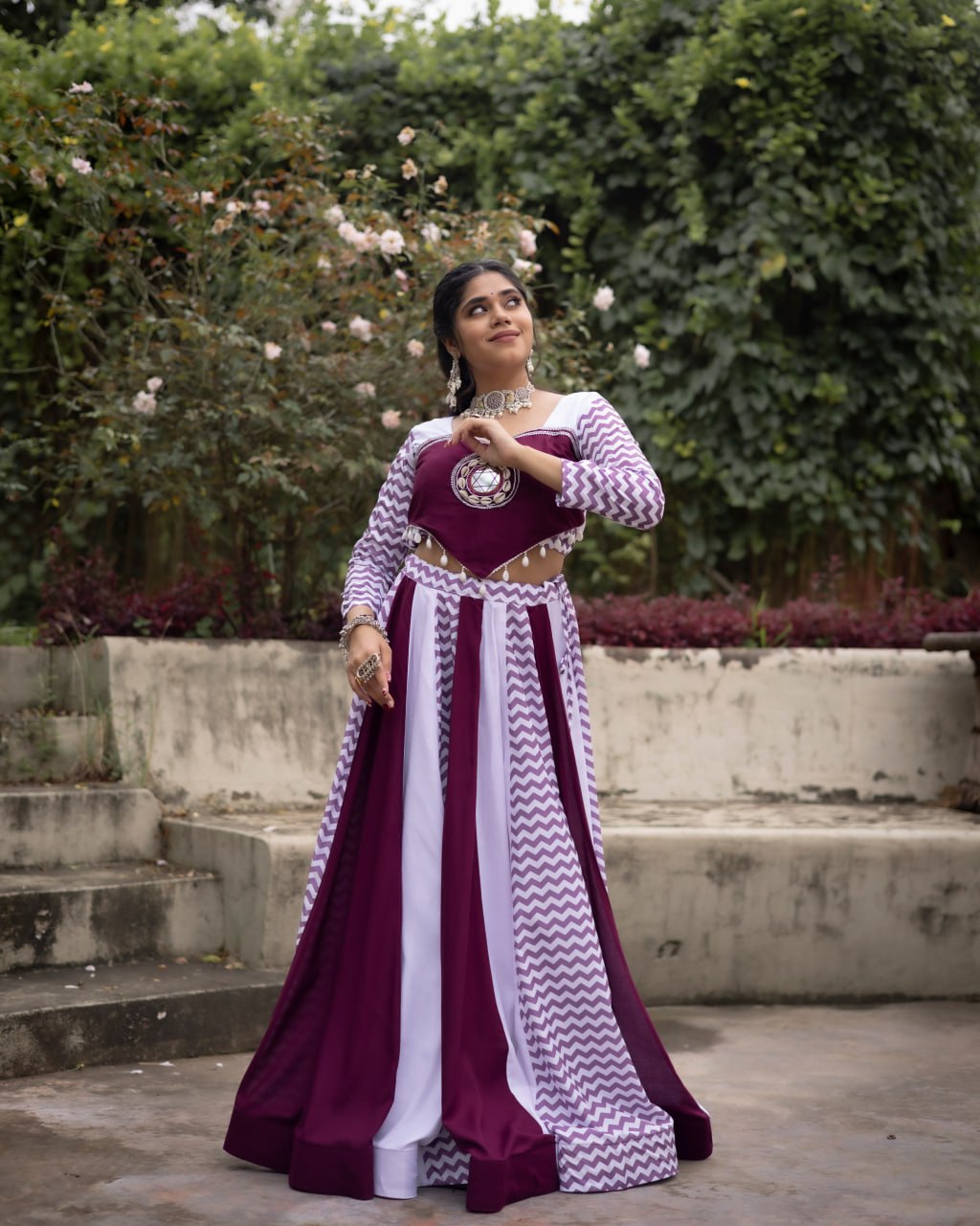 Women Pure Rayon Cotton Lehenga Cord-Set
