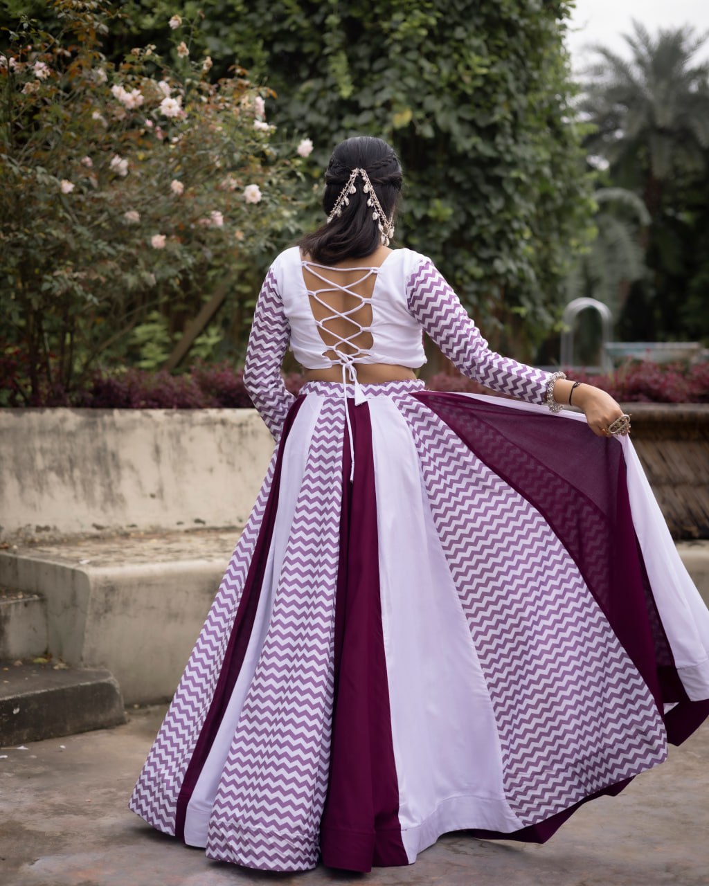 Women Pure Rayon Cotton Lehenga Cord-Set