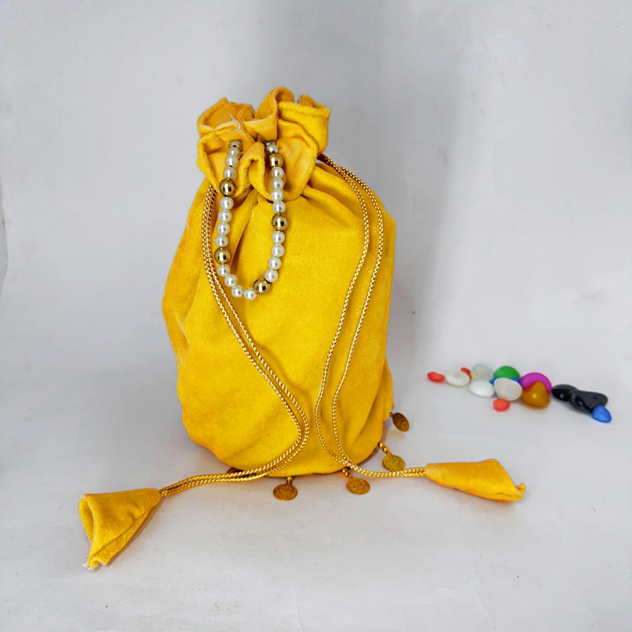 Designer Velvet Batwa with Pearl Handle
