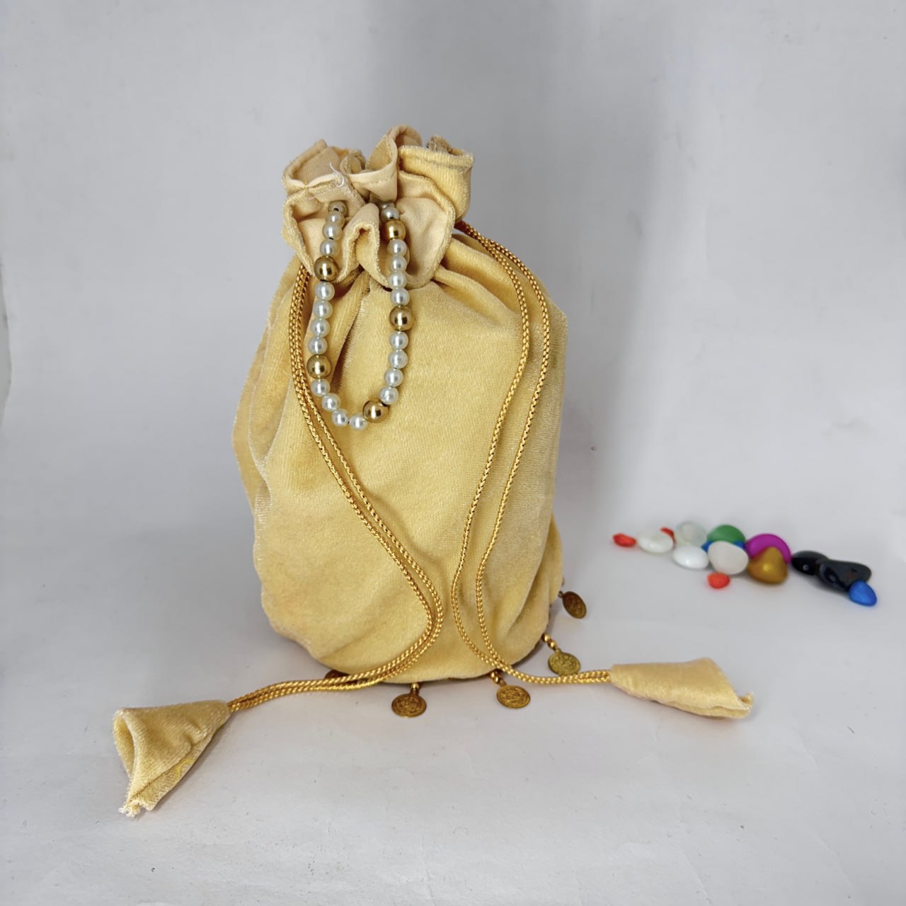Designer Velvet Batwa with Pearl Handle