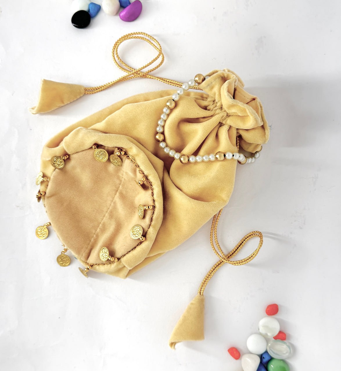 Designer Velvet Batwa with Pearl Handle