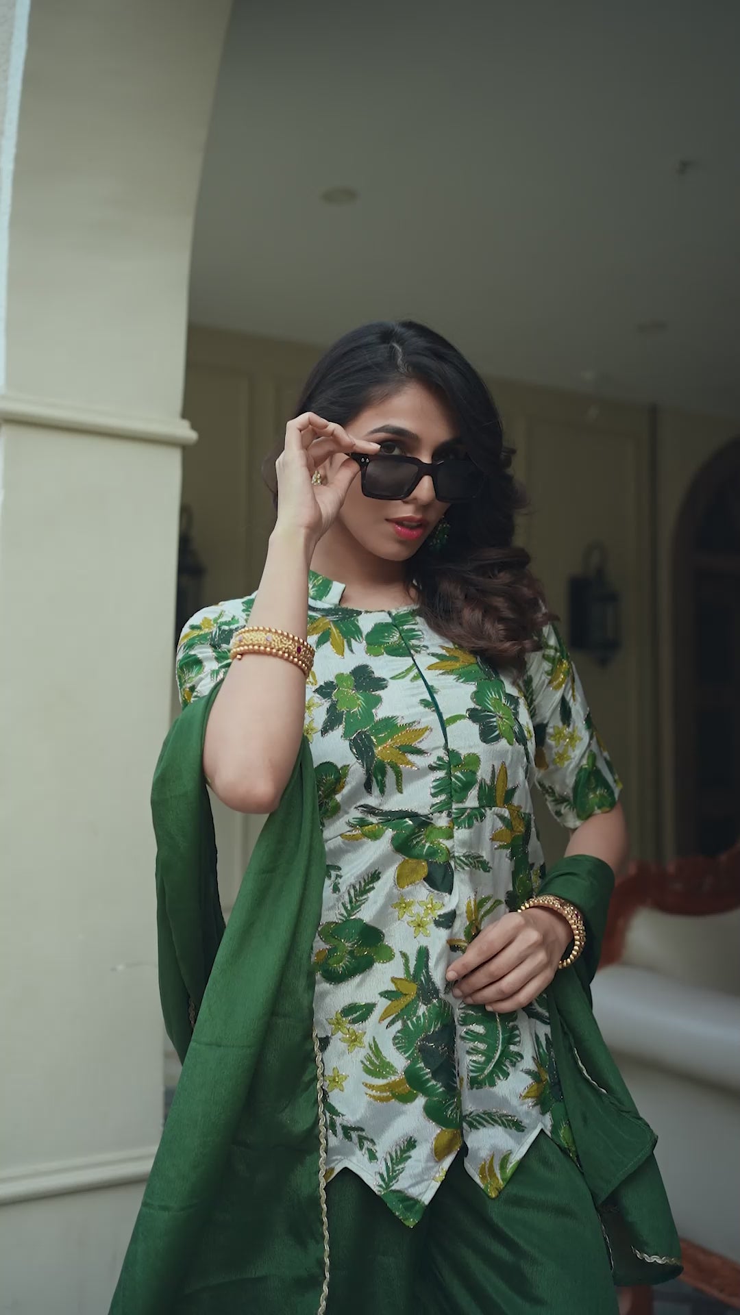 Letest Fancy Top-Plazo With Dupatta Sets