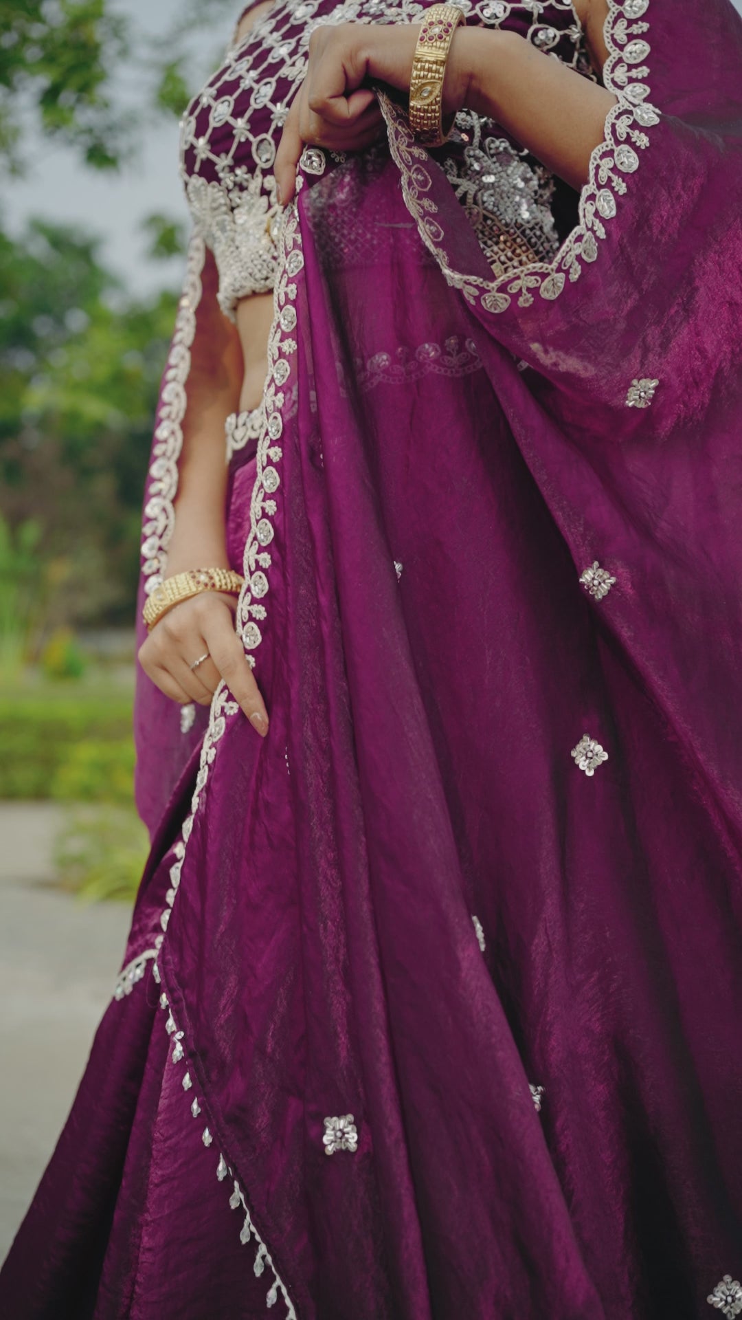 Fendy Silk  Beads Work Lehenga Choli Set