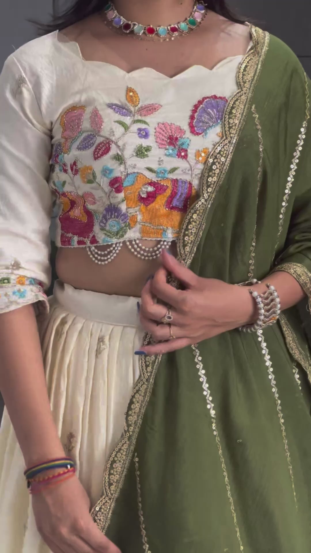 Embroidery Work Lehenga Choli With Dupatta