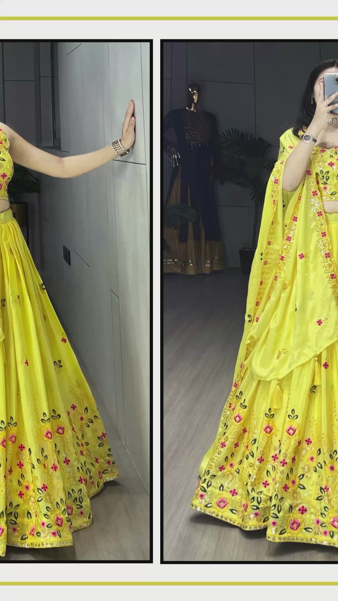 Wedding Collection Yellow Embroidery Lehenga Choli
