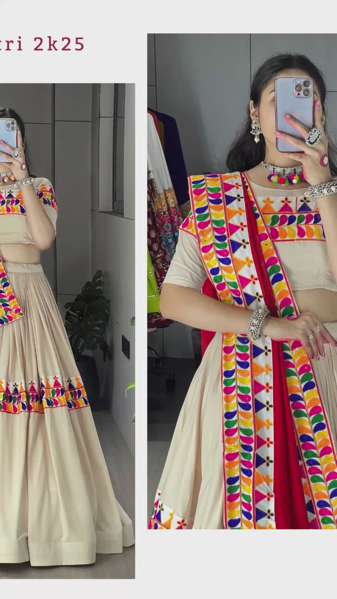 Vanilla Toned Navratri Special Chaniya Choli