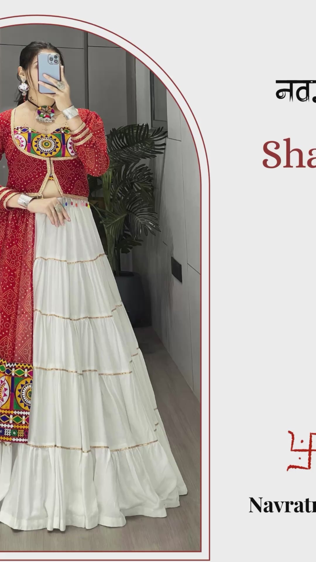 Chaniya Choli Rayon Cotton With Faux Print & Mirror Work