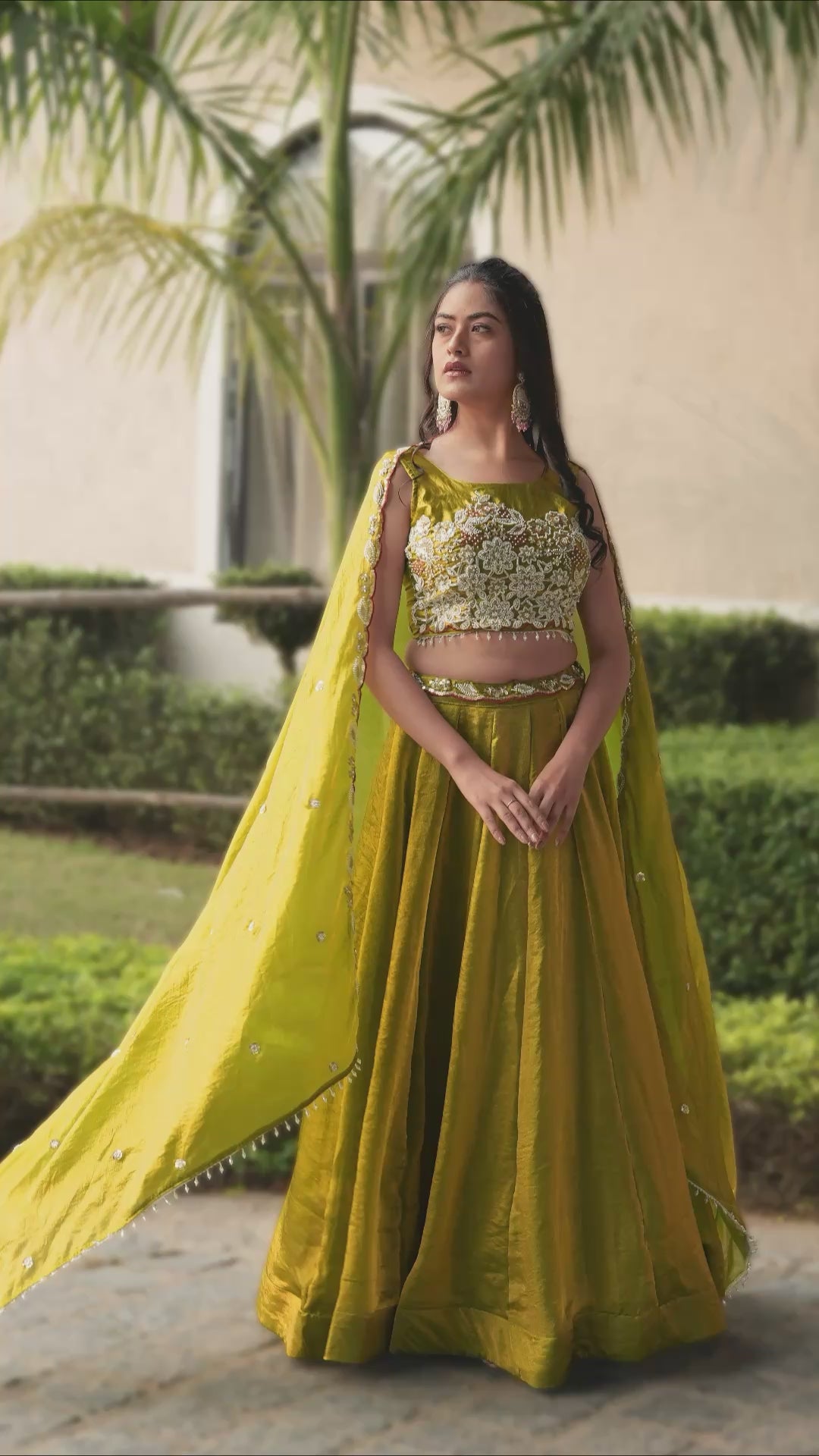 Fendy Silk  Beads Work Lehenga Choli Set