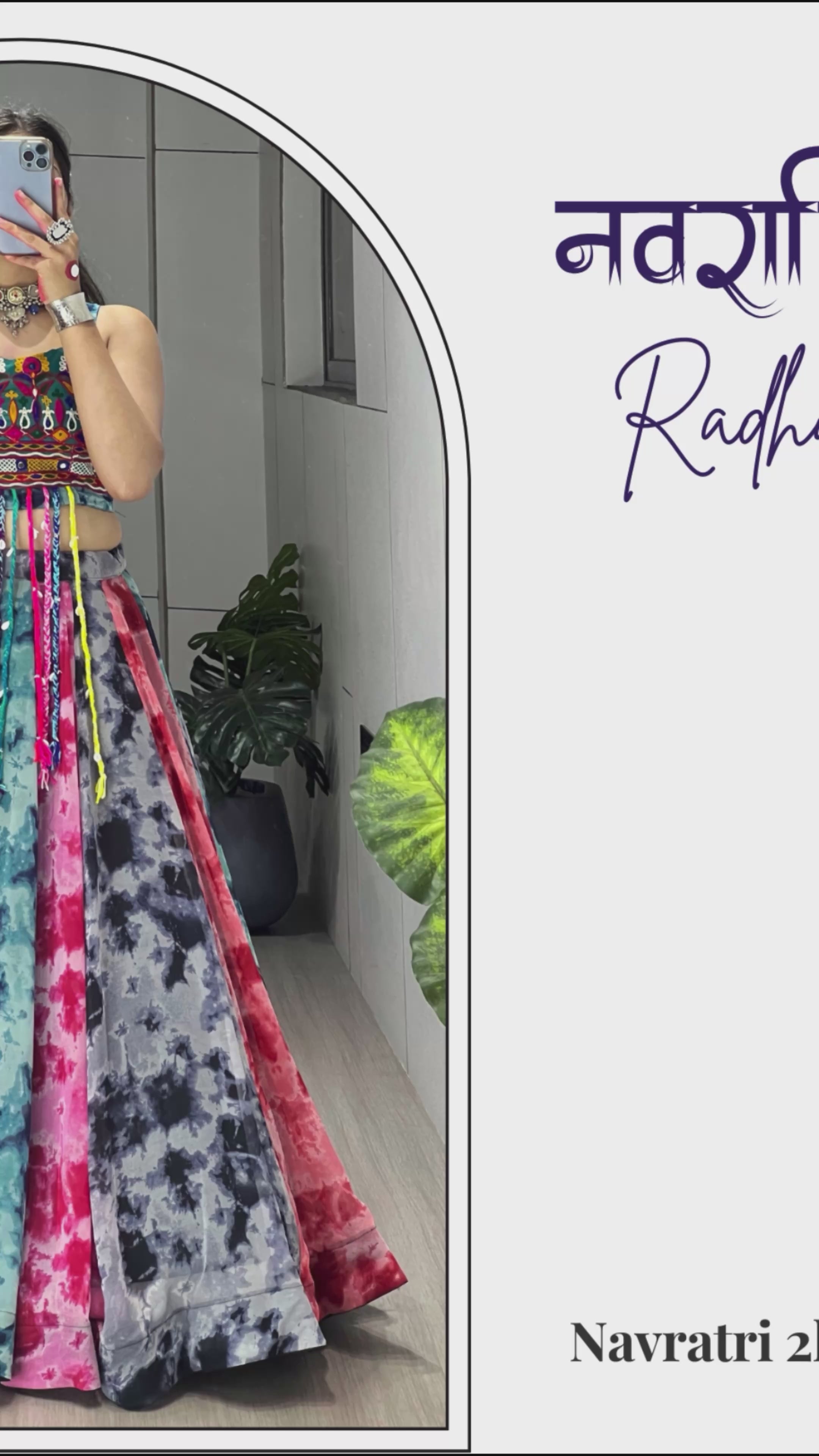 Garba Dress Shibori Prints Lehenga With Fancy Top