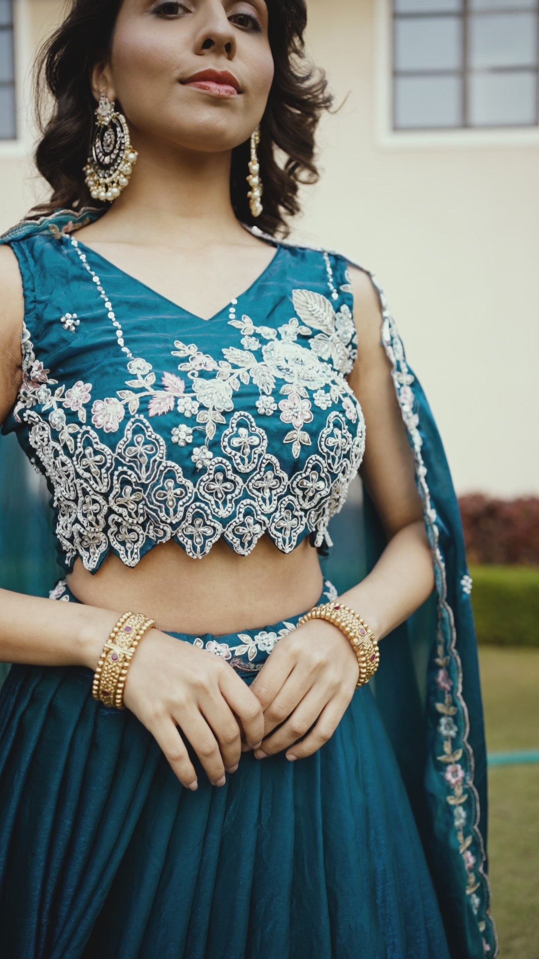 Fendy Silk  Beads Work Lehenga Choli Set