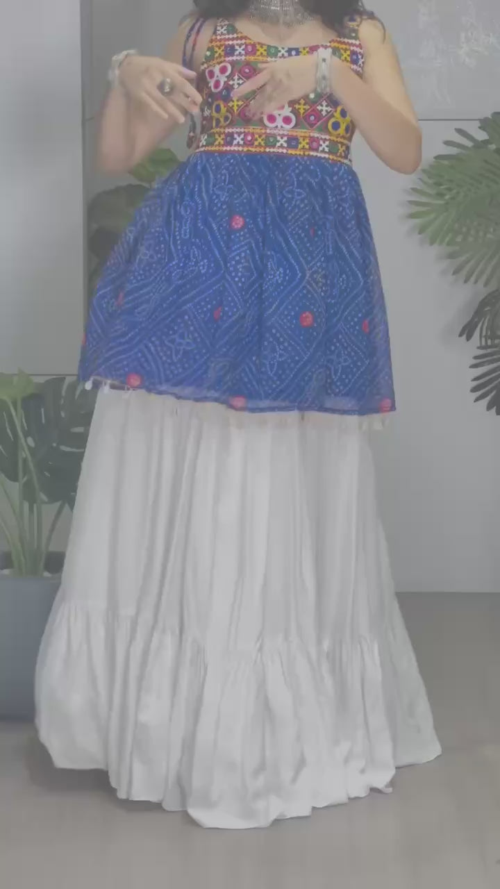 Rayon Cotton Navratri Designer Ready To Wear Kediya Lehenga Set